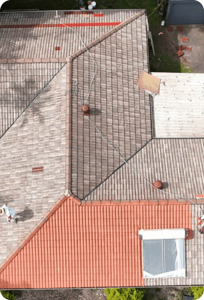 a roof of a house